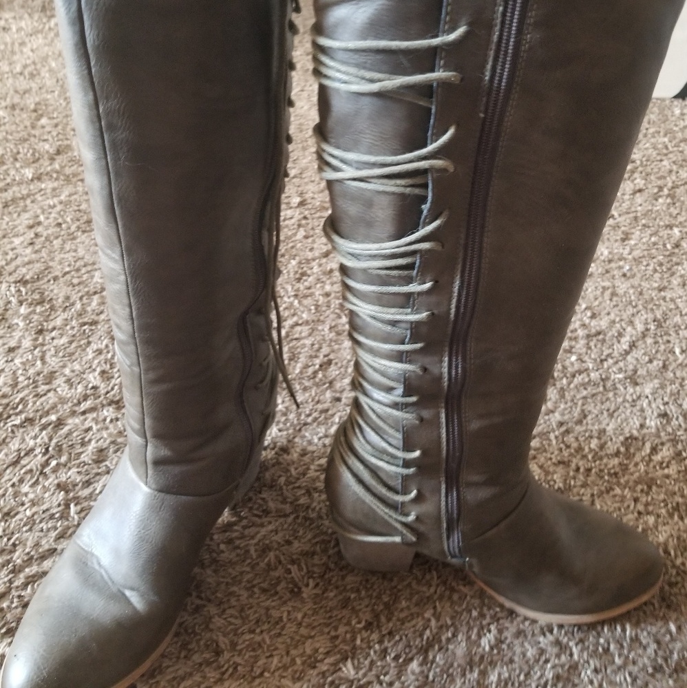 Knee-high Corset Boots